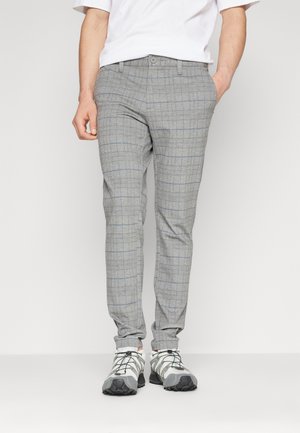 Only & Sons ONSMARK TAP CHECK PANT - Pantalon classique - light grey melange
