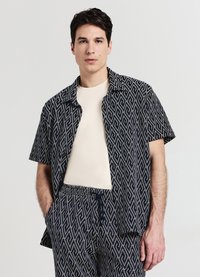 Calliope FANTASIA GEOMETRICA - Camicia - var blu navy