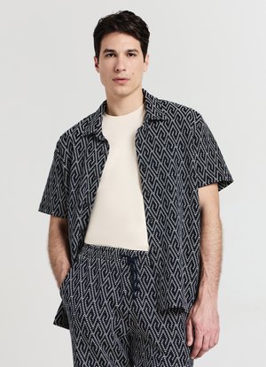 FANTASIA GEOMETRICA - Camicia - var blu navy