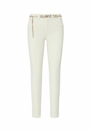 LIU JO, LIU JO SKINNY TROUSERS WITH BELT - Pantalon classique - White