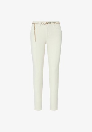 LIU JO, LIU JO SKINNY TROUSERS WITH BELT - Pantalon classique - White