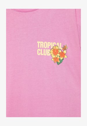PULL&BEAR, BOTAFOGO BEACH GRAPHIC - T-SHIRT - T-shirt imprimé - pink