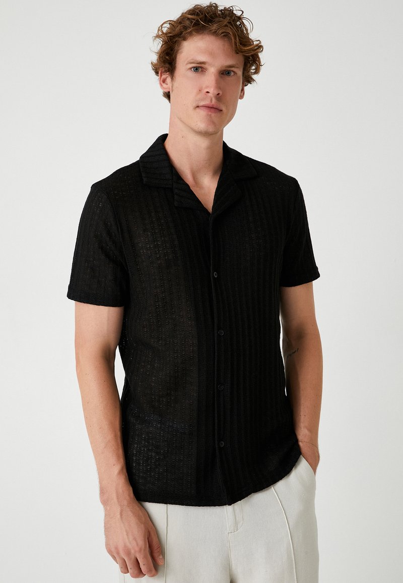Koton SHORT SLEEVE - Camisa - black