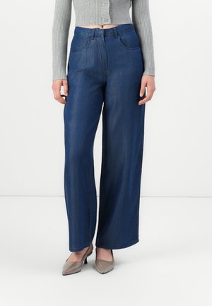 SLFNOELLA WIDE PANT - Trousers - dark sapphire