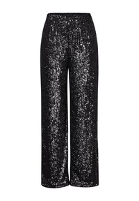 MIT PAILLETTEN - Stoffhose - silber