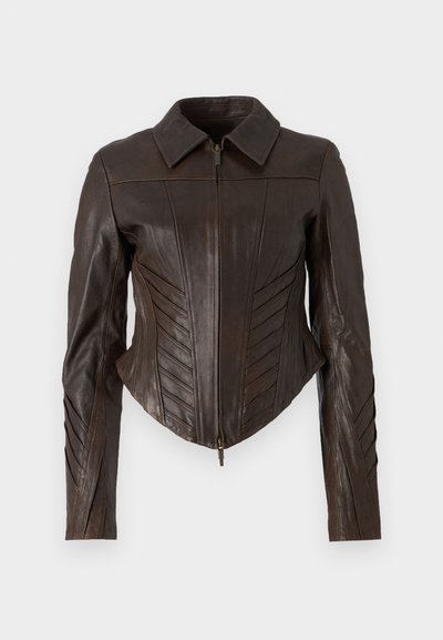 Feng Chen Wang SEAMING JACKET - Giacca di pelle - brown