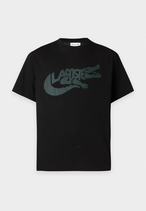 Lacoste, Μπλουζάκι με στάμπα - black