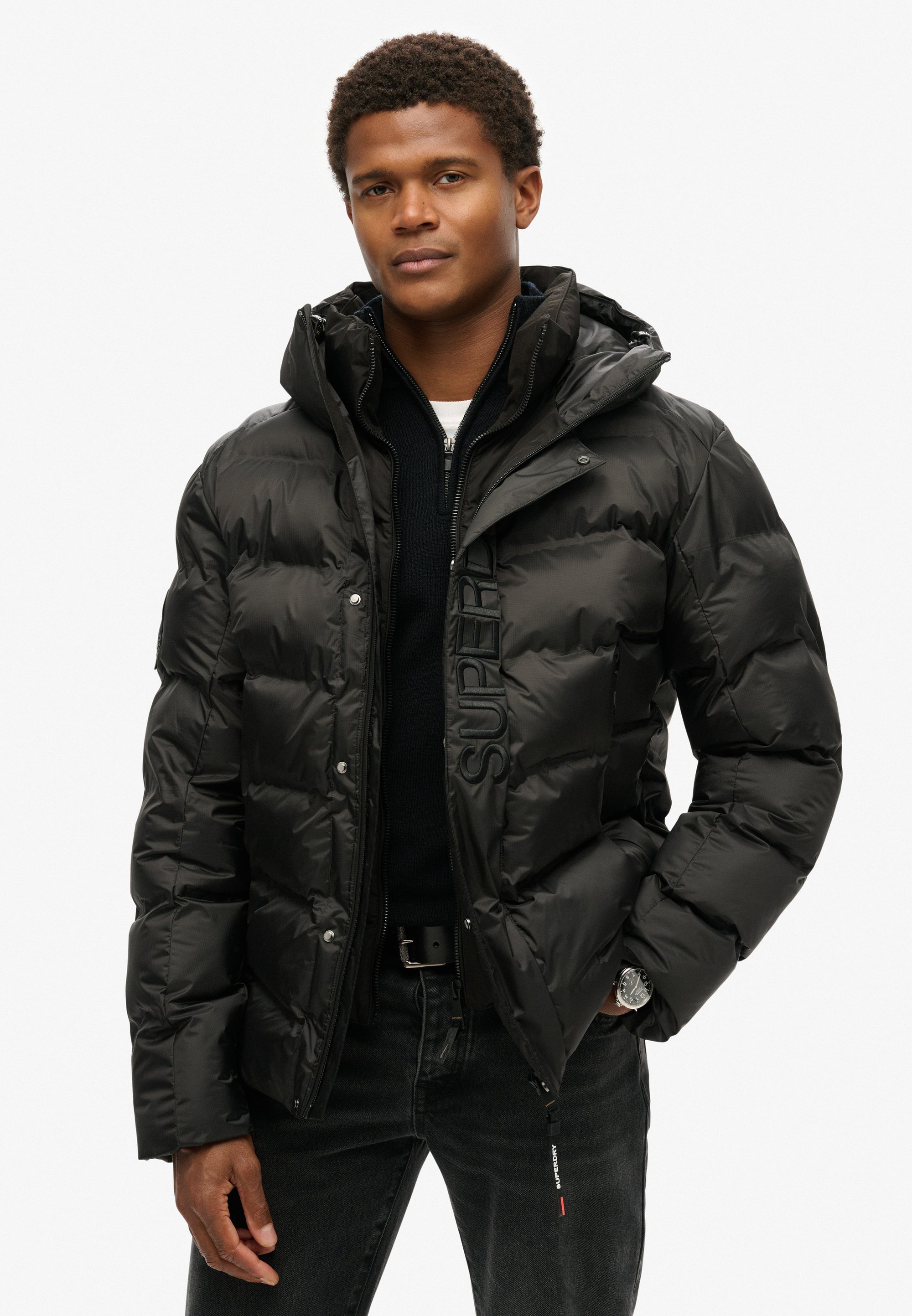 Superdry Co GRAPHIC PUFFER Winter jacket black Zalando