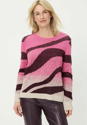 MIT RUNDHALSAUS - Pullover - pink