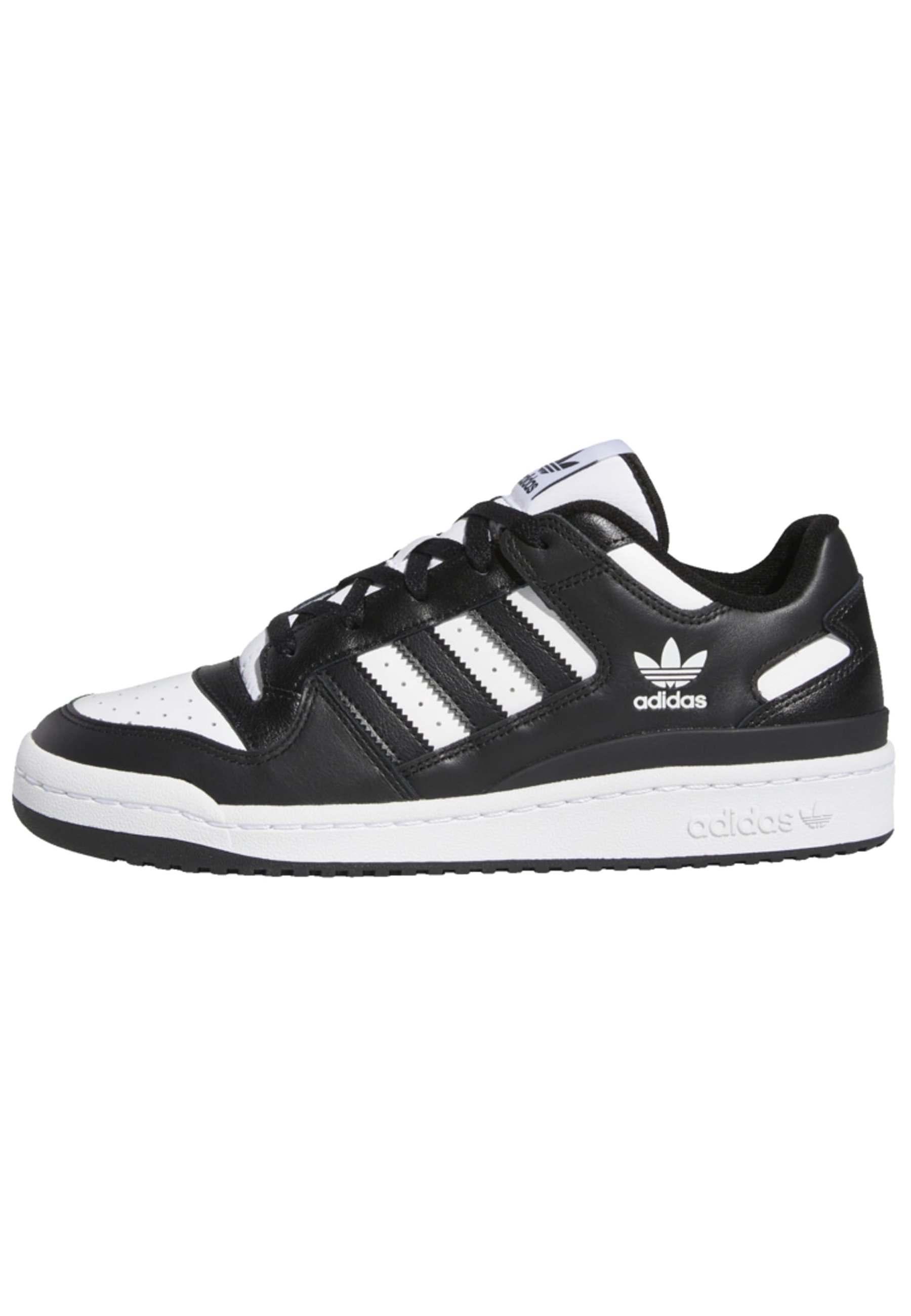 black adidas leather trainers