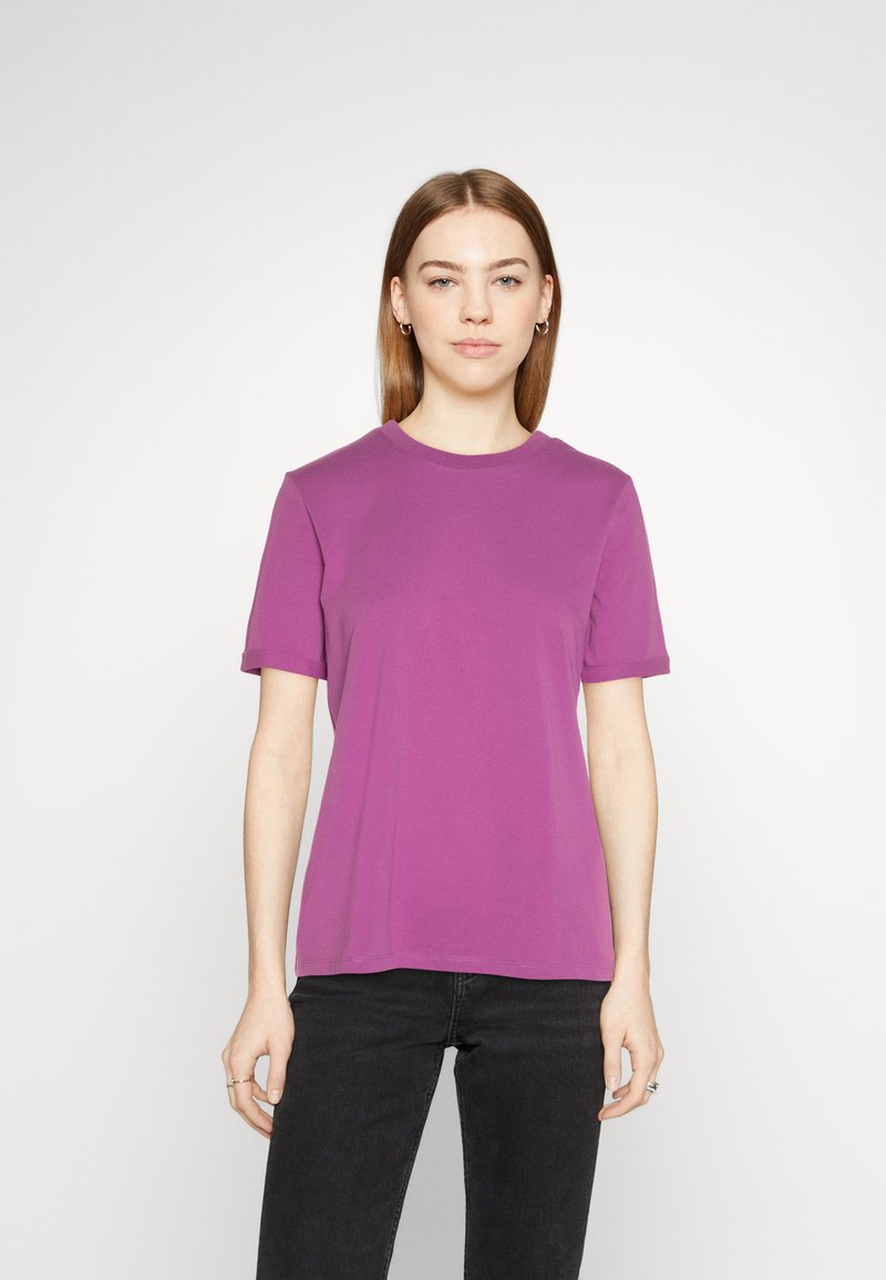 Pieces - SS FOLD UP SOLID NOOS - T-shirt basic - radiant orchid, Vergroten