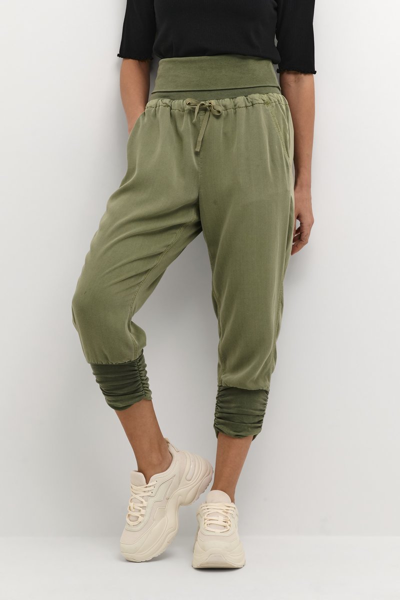 Cream - CRLINE - Trousers - oil green, Enlarge