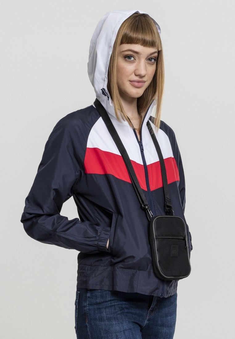Urban Classics - THREE TONE - Jachetă de vânt - navy/white/fire red, Extindeți