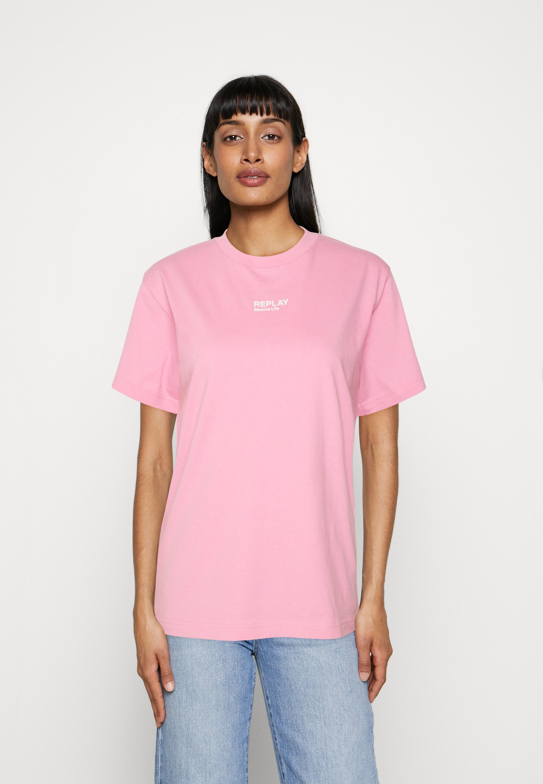 Replay T-Shirt Donna – Morbida E Casual – Vestibilità Regolare – Maglietta Basic Per Ogni Giorno