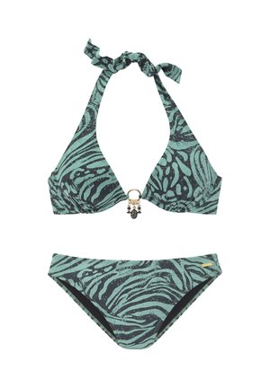 BÜGEL SET - Bikini - jade bedruckt