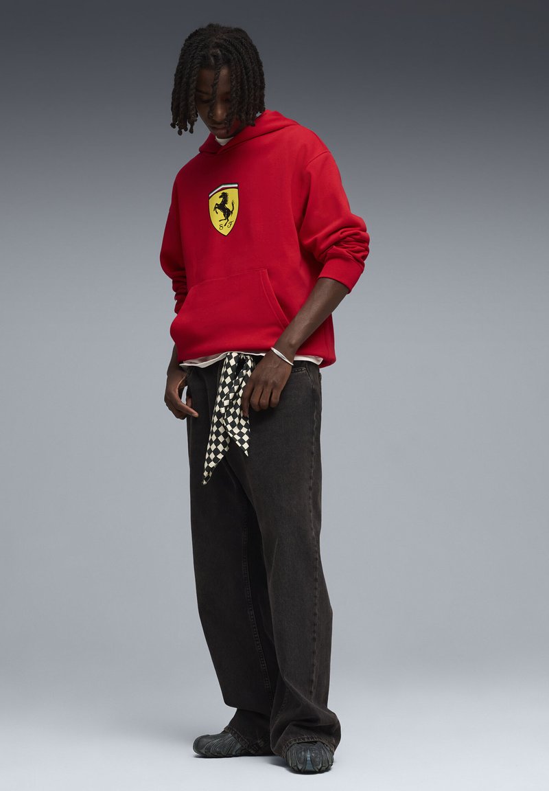 Puma SCUDERIA FERRARI SHIELD - Mikina s kapucí - rosso corsa