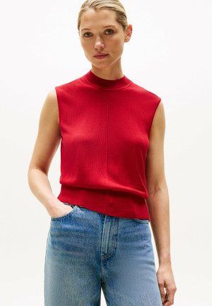 MOCK NECK SLEEVELESS - Top - medium red