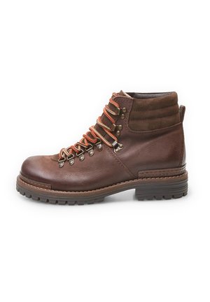 Botine cu șireturi - dark brown