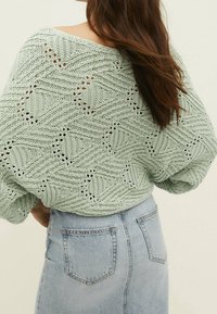Stradivarius Stickad tröja - light green