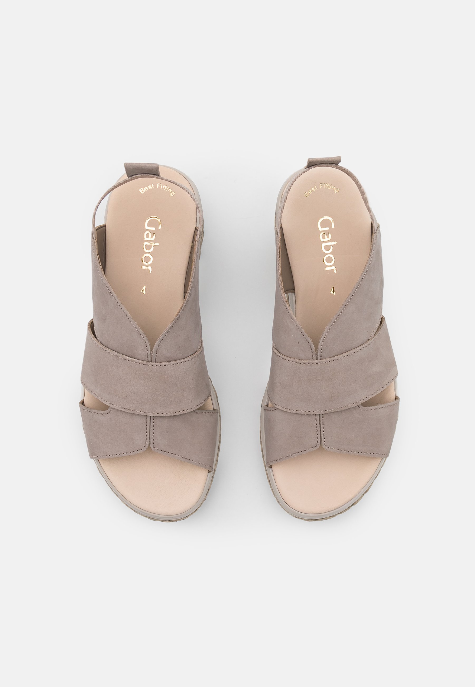 Gabor Sandalen met plateauzool - stone/graniet - Zalando.nl