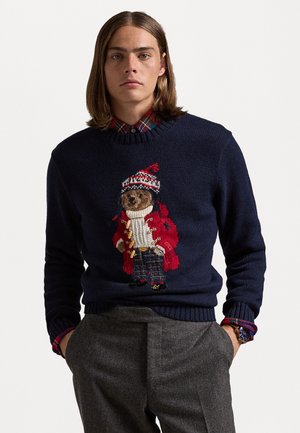 POLO BEAR COTTON CASHMERE SWEATER - Vesta - navy