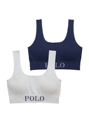 2-PACK  SEAMLESS - Bustier - white blue