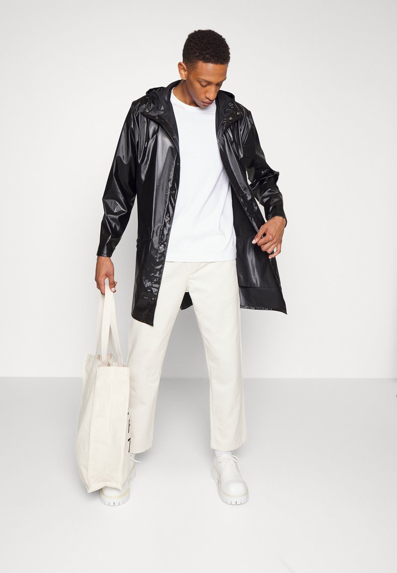 Rains LONG JACKET UNISEX - Parca - shinny black