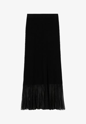 Claudie Pierlot, KNITTED SKIRT - Jupe longue - noir