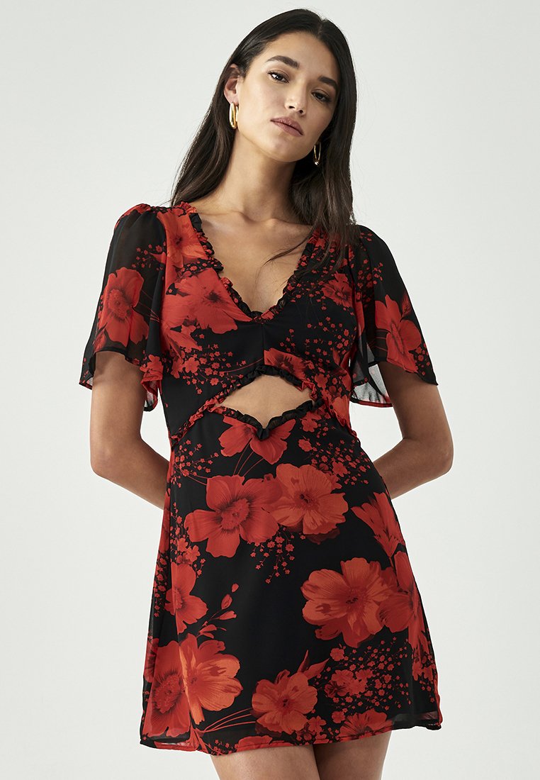 SÁVEL JAZMINA MINI - Dnevna obleka - red vintage bloom