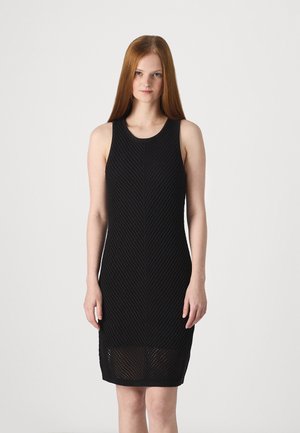 GAP CROCHET MINI  - Strikket kjole - black