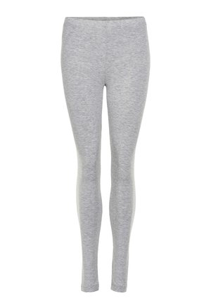 Leggings grigi chiaro realizzati in tessuto morbido, con silhouette aderente e texture liscia, senza motivi o accenti visibili.