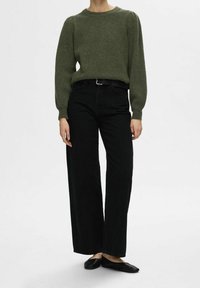 Selected Femme Strickpullover - khaki