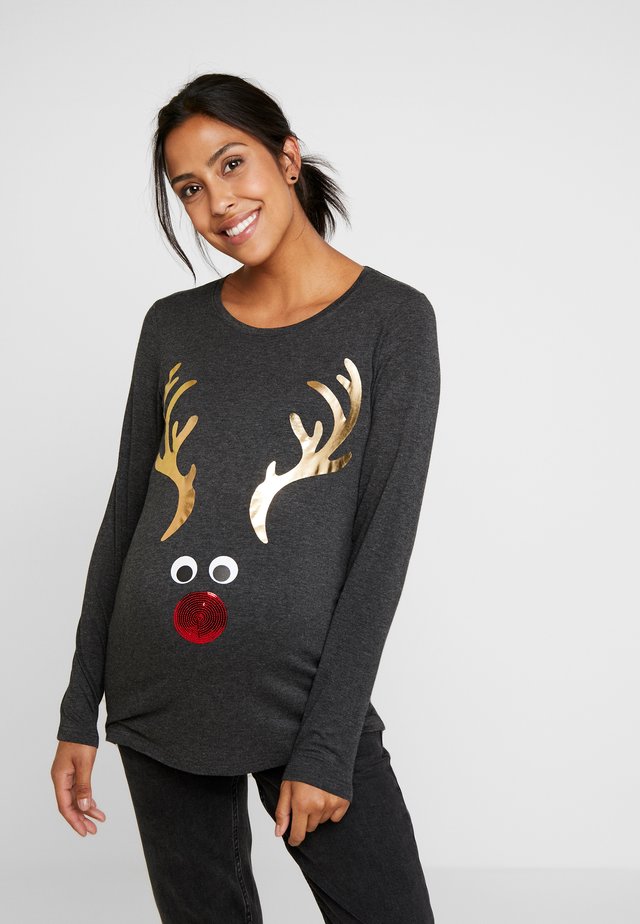 DEER CHRISTMAS - T-shirt à manches longues - marl grey