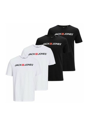 RUNDHALS 4 STÜCK - T-Shirt print - schwarz weiß