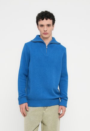 QUARTERZIP SWEATER - Maglione - blue