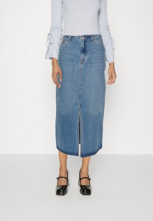 Vero Moda VMTAYLOR LONG SKIRT - Džinsinis sijonas - medium blue denim