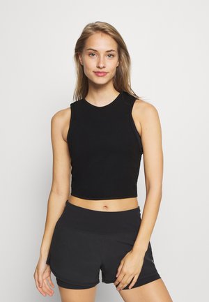 LIFESTYLE TIE UP MUSCLE TANK - Topper - black