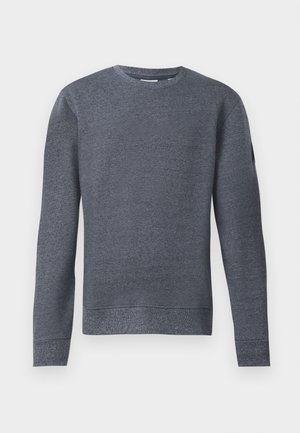 Sivi dukserica dugih rukava izrađena od strukturiranog materijala s okruglim izrezom i rebrastim manžetama. Ima minimalistički dizajn bez ukrasa.