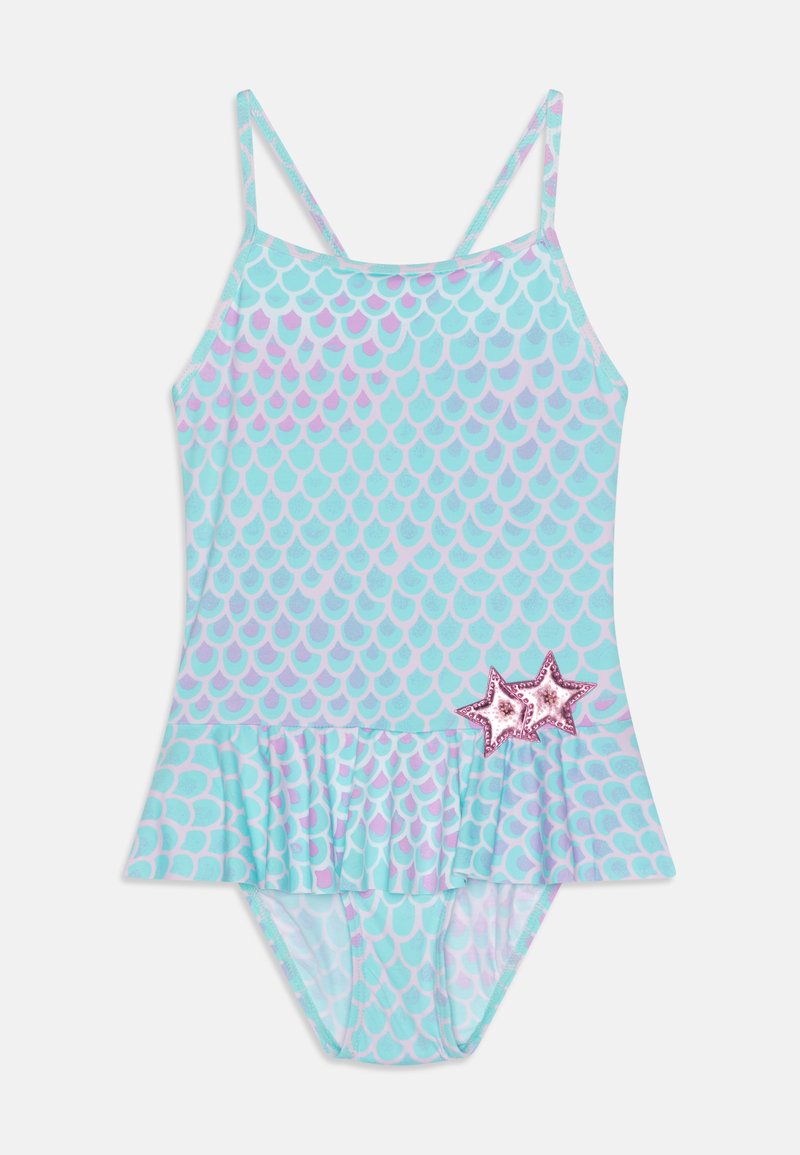 Lindex SWIMSUIT MERMAID WITH FLOUNCE Badedrakt light turquoise