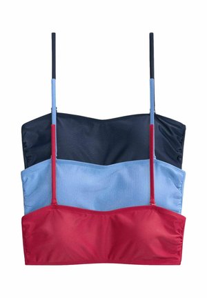THE SET, BANDEAU FIT - 3 PACK STRAPPY BIKINI TOP  . - Sutien costum de baie din două piese - red/blue