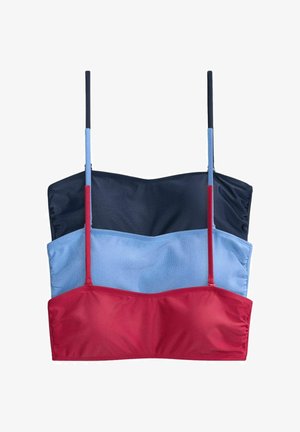 THE SET, BANDEAU FIT - 3 PACK STRAPPY BIKINI TOP . - Bikini felső - red/blue