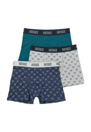 FatFace, 3 PAIRS OF HIGHLAND COW PRINT BOXERS - Trunks - teal blue