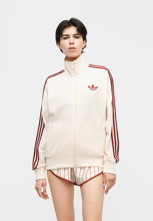 adidas FIREBIRD TRACK TOP LOOSE - Zip-up sweatshirt - warm vanilla/team victory red — photo 3