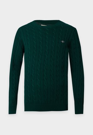 GANT, CABLE  - Strickpullover - dark emerald