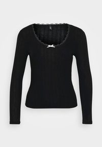 ONLLAIKA U NECK - Long sleeved top - black
