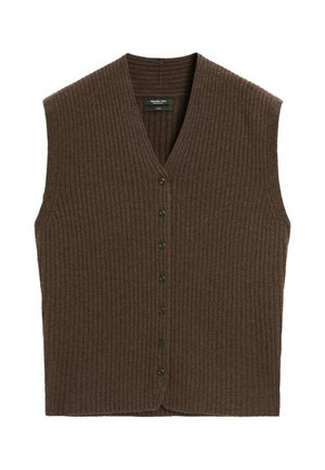 Massimo Dutti, Waistcoat - dark brown