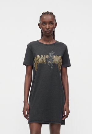 JDY, JDYELINA PRINT DRESS - Džersejové šaty - black/panther