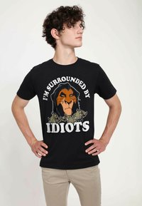 Henry Tiger LION KING IDIOTS UNISEX - T-shirt print - black