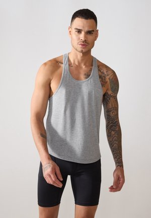 MUSCLE FIT VEST WITH RACER BACK - Topper - mottled grey