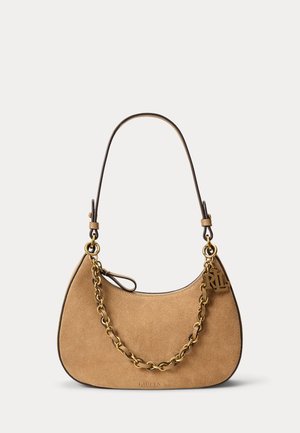 Lauren Ralph Lauren, SUEDE MEDIUM MARCY ZIP SHOULDER BAG - Sac bandoulière - camel